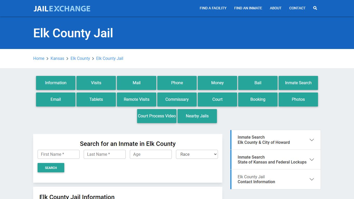 Elk County Jail Roster Lookup, KS, Inmate Search - Jail Exchange