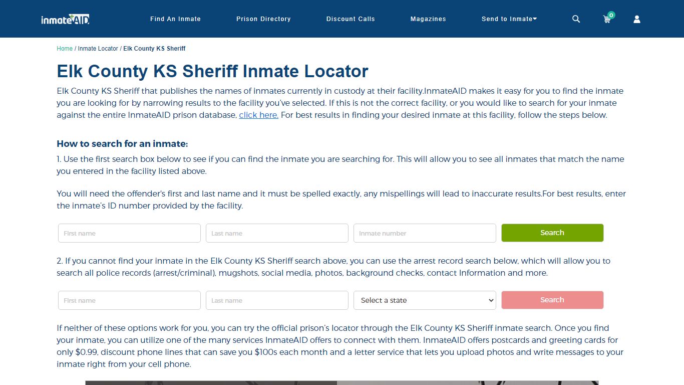 Elk County KS Jail | Arrest Locator, Inmate Communication